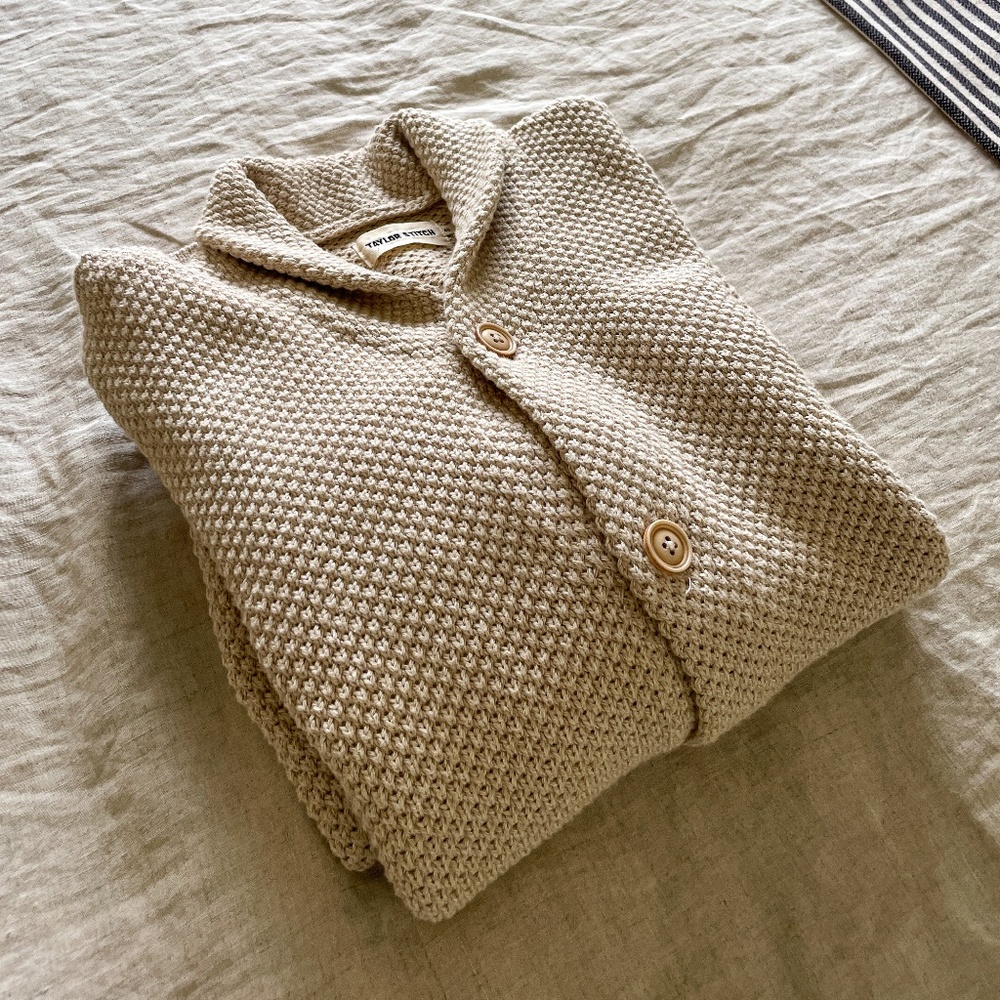 Taylor Stitch - NEW Crawford Sweater in Marled Natural Size 40